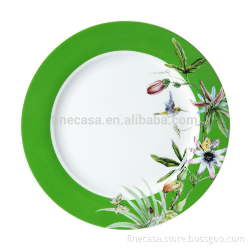10.5 Inches Luxury Fine White Porcelain Wholesale Bulk White Dinner Plate